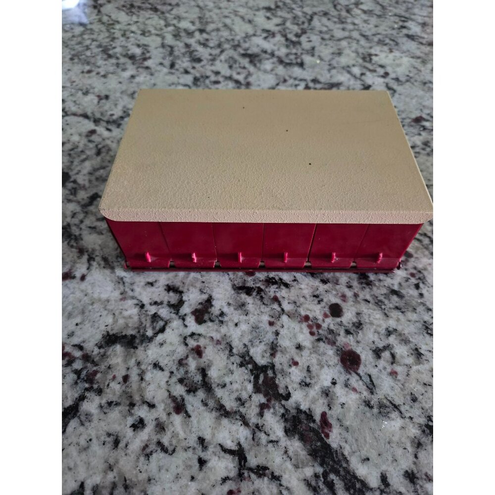 Vintage Kodak compartment file box picture slide metal box red/tan - Picture 7 of 8